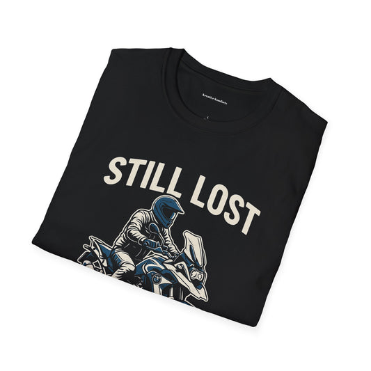"Still Lost, Still Smiling" Unisex Softstyle T-Shirt - Perfect for Riders, Adventure Lovers, Casual Wear, Gift for Motivational Souls, [...]